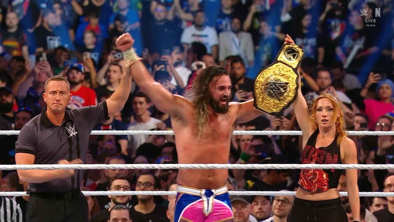 Becky Lynch Helps Seth Rollins Retain World Title At WWE Clash in Paris