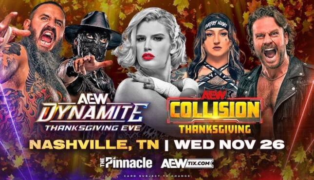 AEW Announce Thanksgiving Eve Taping For Nashville, TN On 11/26