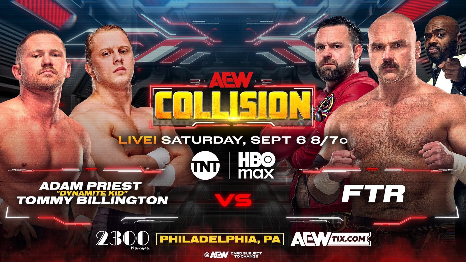 FTR vs. Adam Priest & Dynamite Kid Tommy Billington Set for 9/6 AEW Collision