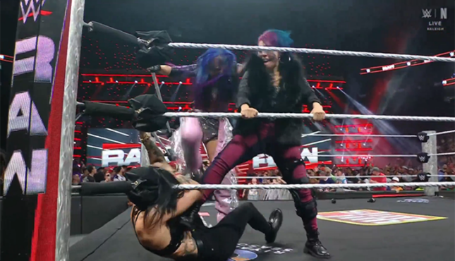 Asuka & Kairi  Sane Destroy IYO Sky & Rhea Ripely On WWE RAW