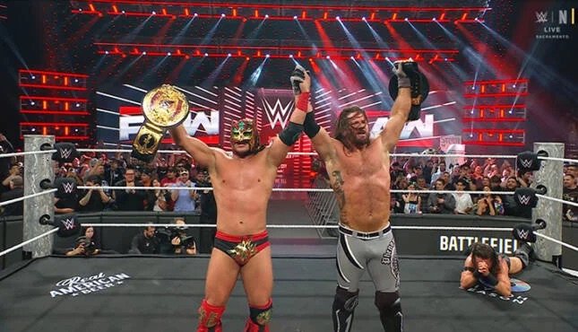 AJ Styles And Dragon Lee Win WWE World Tag Team Championships On WWE Raw