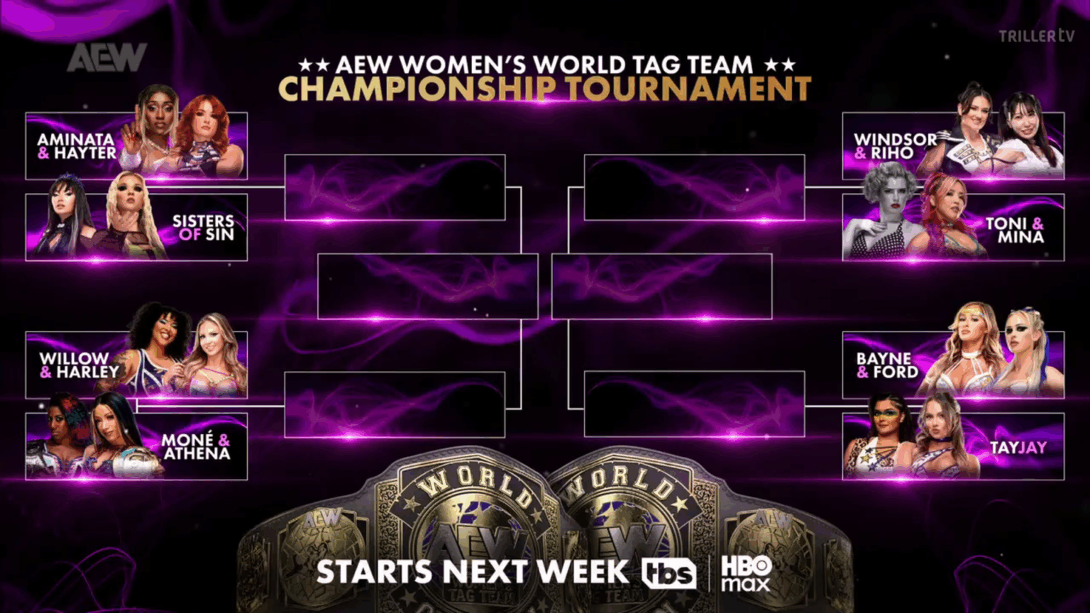 Bracket Revealed For AEW Women’s World Tag Team Championship Tournament